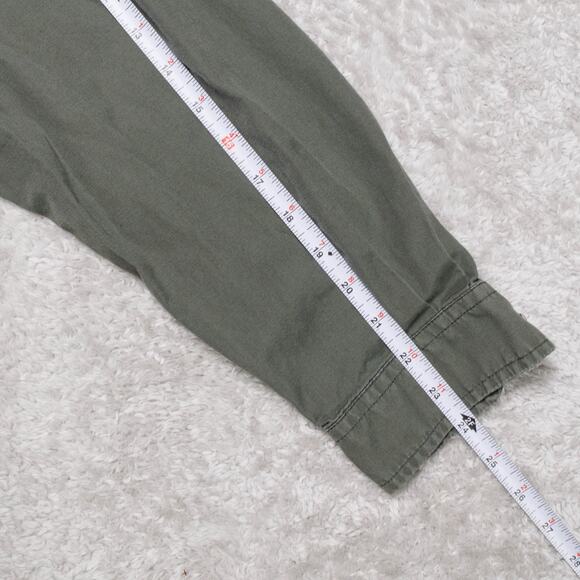 Carhartt Olive Green Cotton Long Sleeve Button Down Work Shirt Mens Size L - Picture 6 of 11